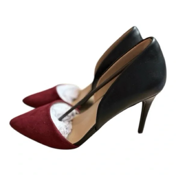 Women's Heels Size 9 French Connection 
Dorsey Pumps Burgundy/Black - Picture 6 of 6